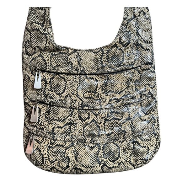 Vintage Liza Ganz Shoulder Crossbody Python Snakeskin Embossed Purse Handbag - Picture 2 of 16